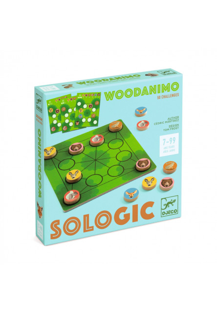 SOLOGIC: Woodanimo (Zvieratá v lese), stolová logická hra pre 1 hráča DJECO