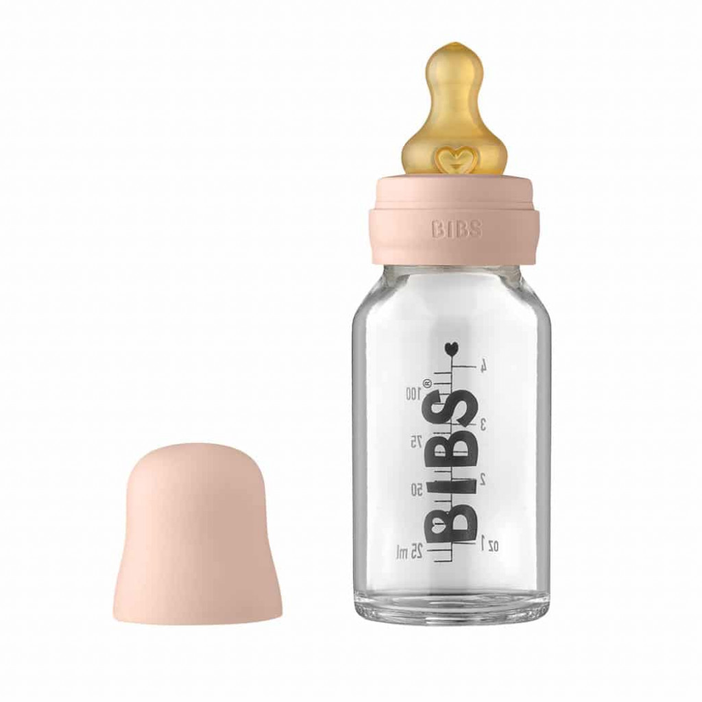 BIBS Baby Bottle sklenená fľaša 110ml (Blush)