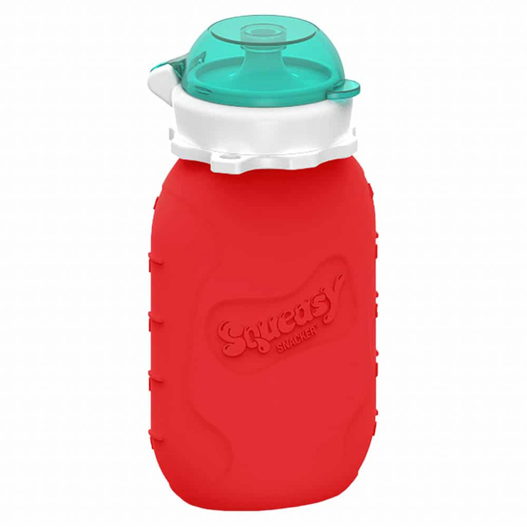 Squeasy Gear Silikónová kapsička 180 ml (červená)