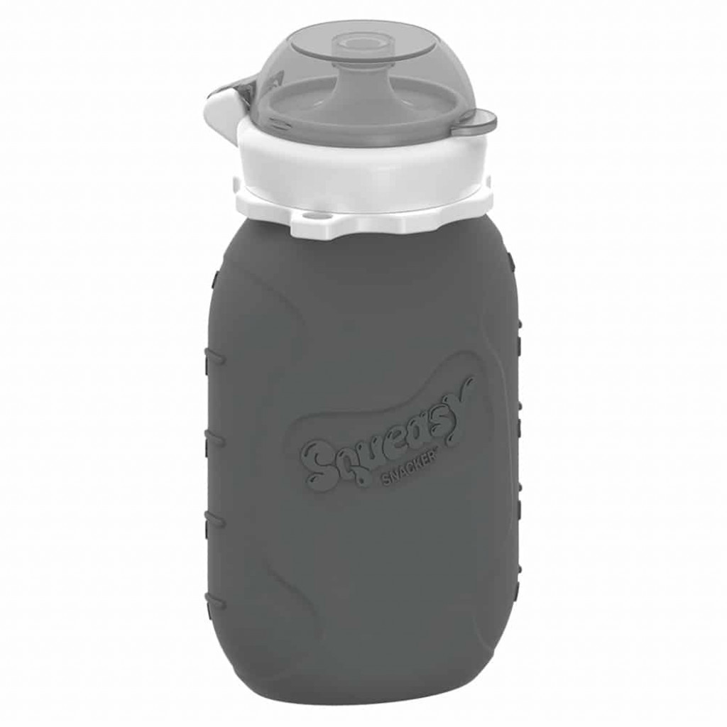 Squeasy Gear Silikónová kapsička 180 ml (sivá)