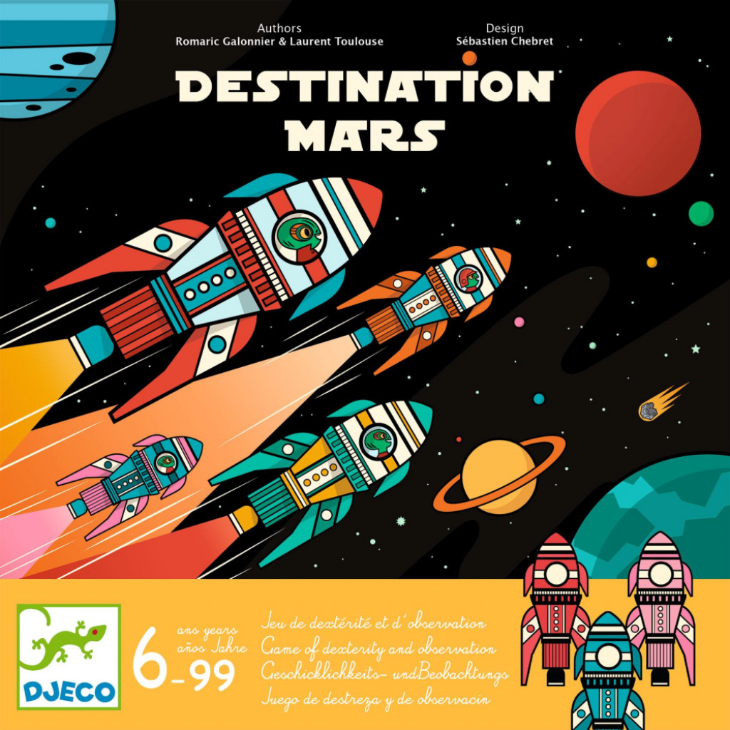 DJECO Na Mars (Destination Mars): stolová hra, postrehová rýchla, vyžadujúca zručnosť