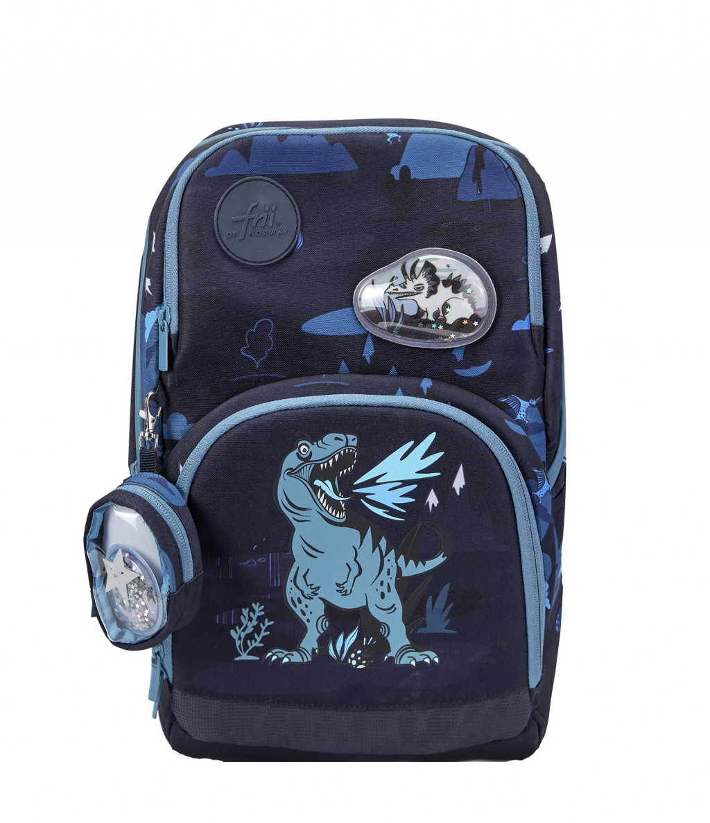 Frii of Norway Ergonomická školská taška 22L - Easy Dinosaur Blue