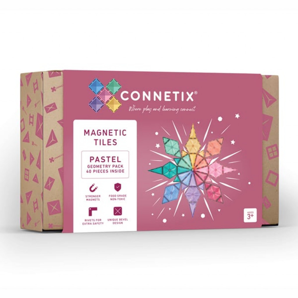 Connetix Magnetická stavebnica - Pastel Geometry Pack 40 ks