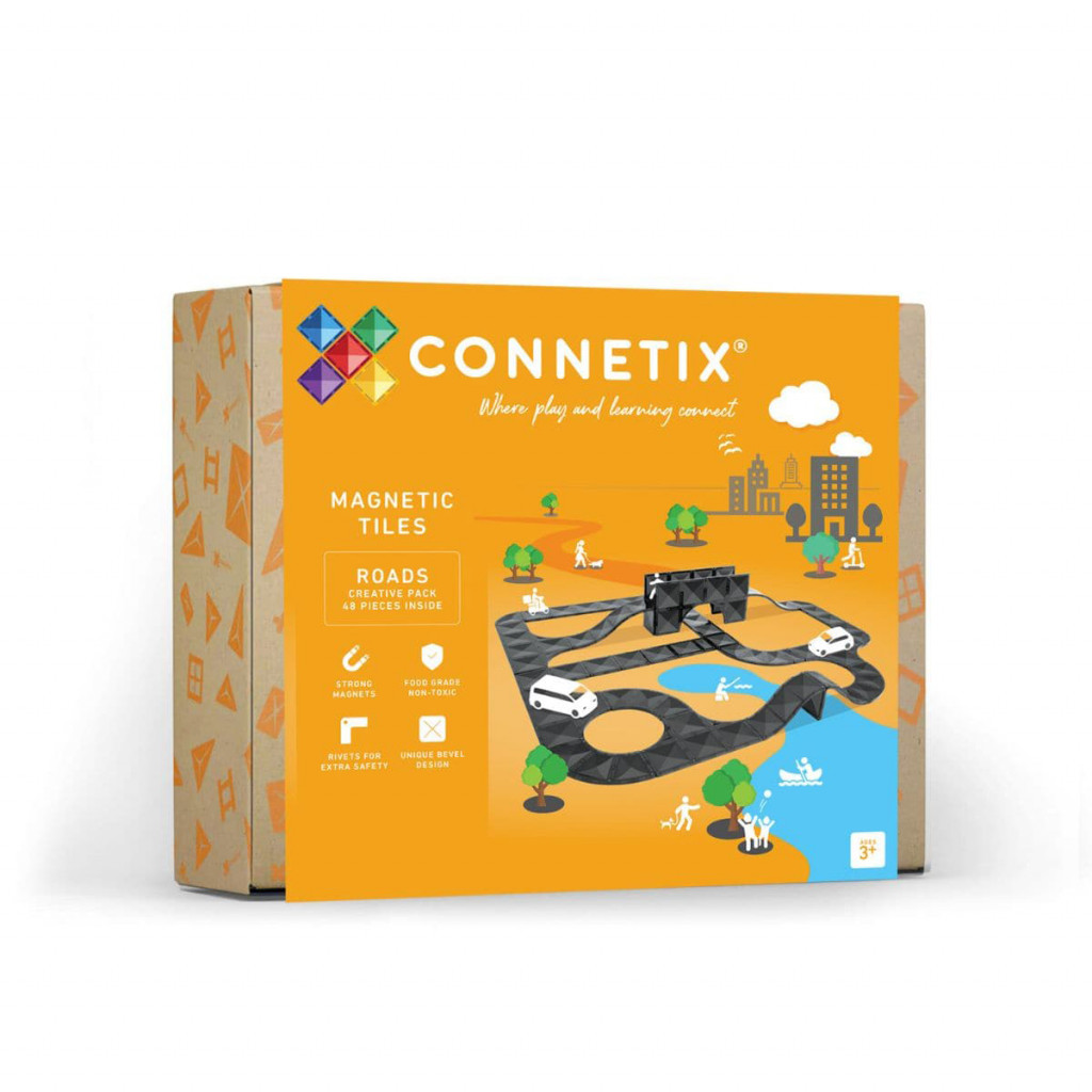 Connetix Magnetická stavebnica - Creative Roads Pack 48 ks