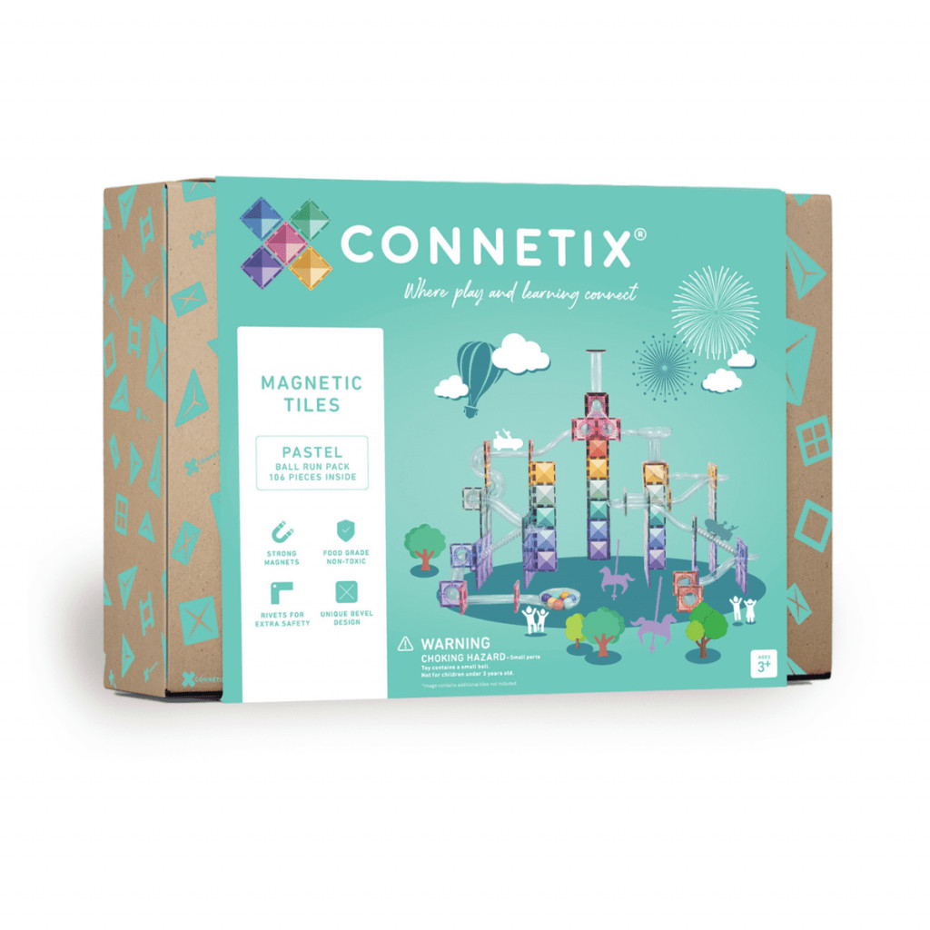 Connetix Magnetická stavebnica - Pastel Ball Run Pack 106 ks