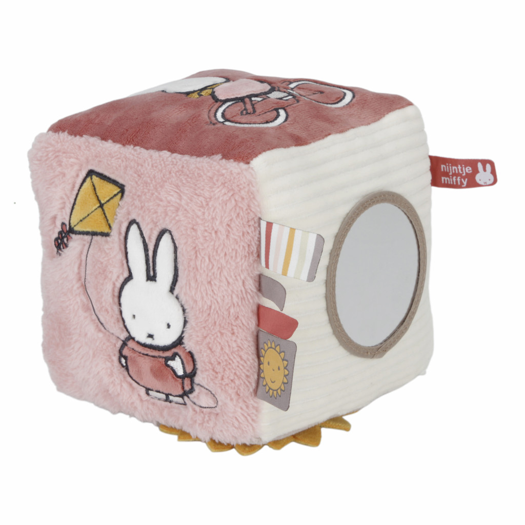 Little Dutch Kocka textilný králiček Miffy Fluffy Pink