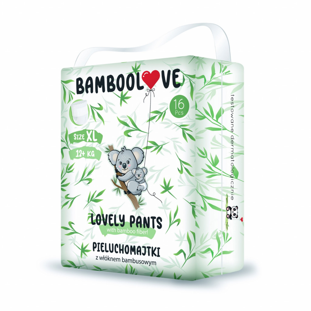 Bamboolove Plienkové nohavičky jednorazové bambus veľ. XL 12+ kg 16 ks