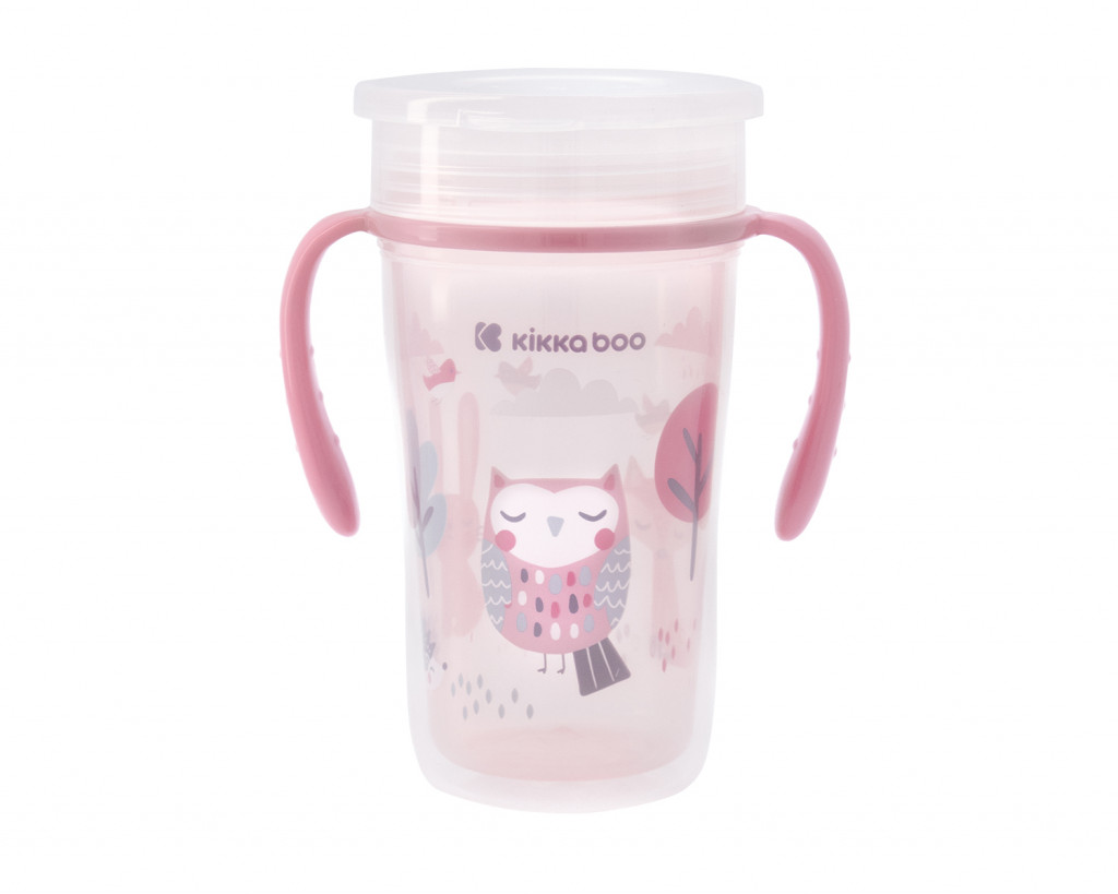 KikkaBoo Hrnček trénovací 360° 300ml 12m+ Owl