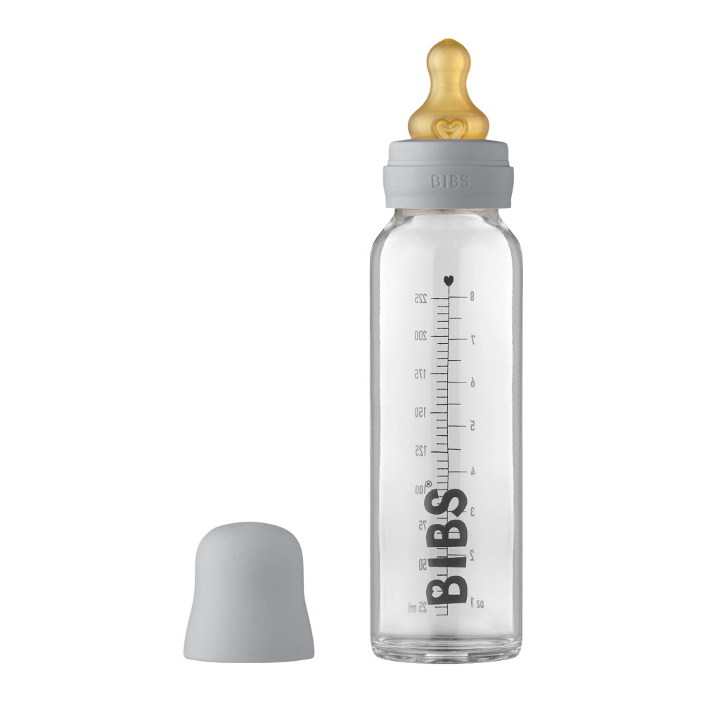 BIBS Baby Bottle sklenená fľaša 225ml (Cloud)