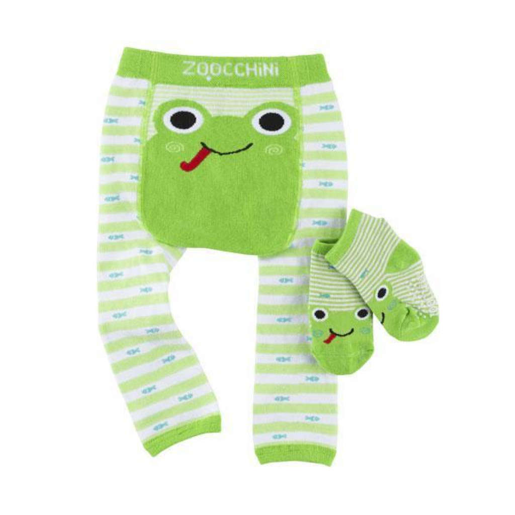 Zoocchini Set  legínky a ponožky Žabka  12 - 18 m