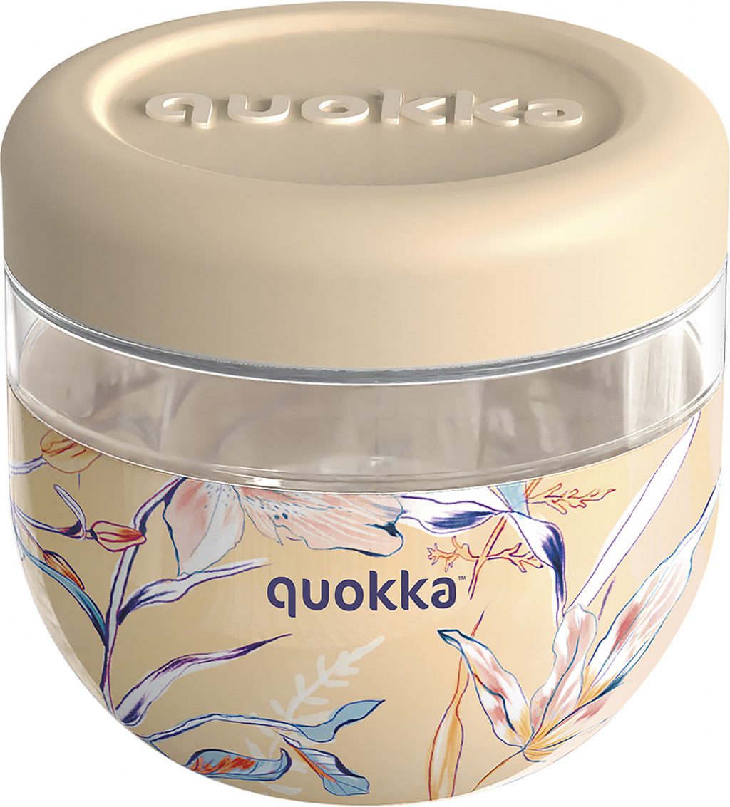 Quokka Plastová nádoba na jedlo Bubble Vintage Floral 770 ml