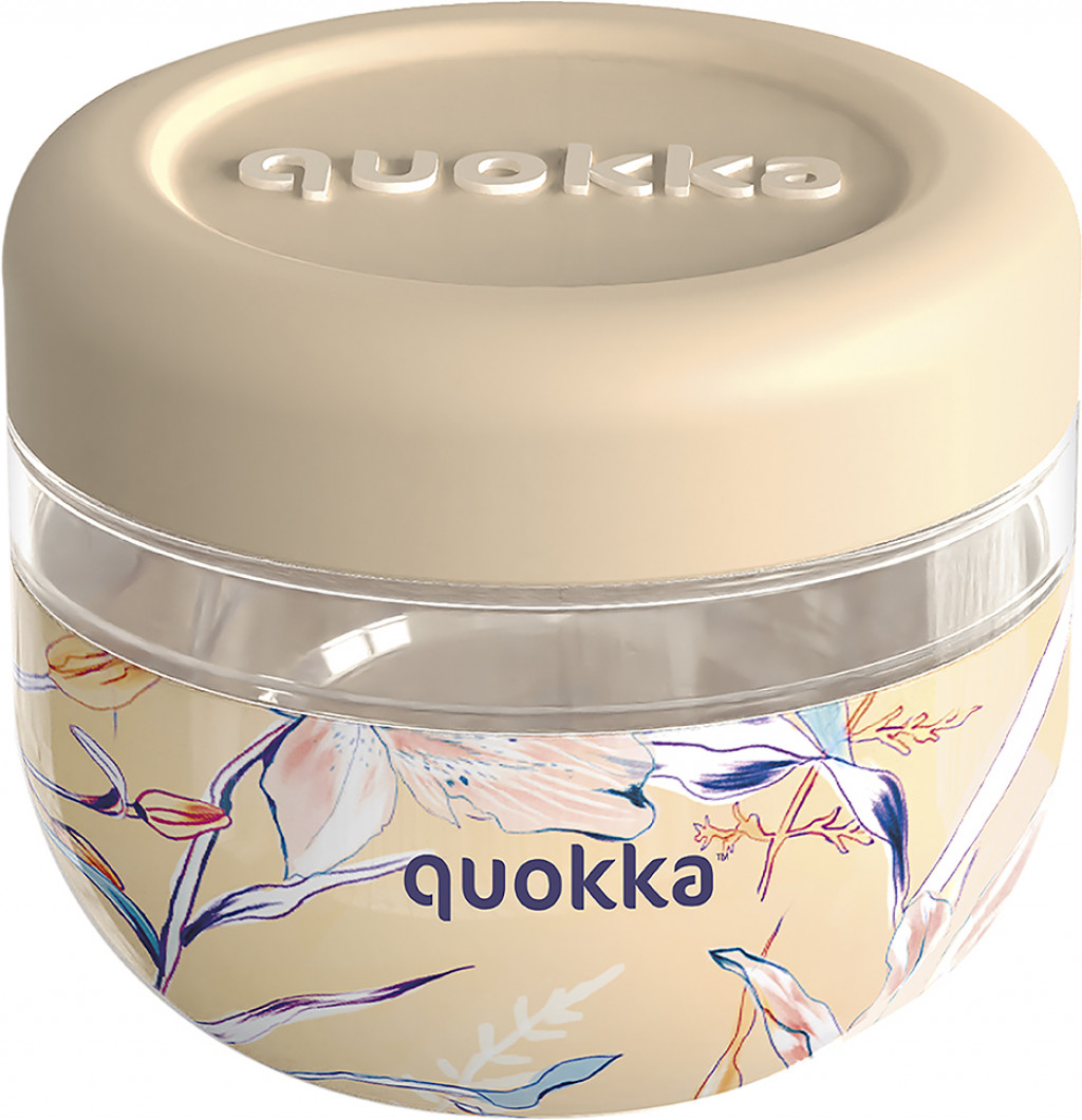 Quokka Plastová nádoba na jedlo Bubble Vintage Floral 500 ml