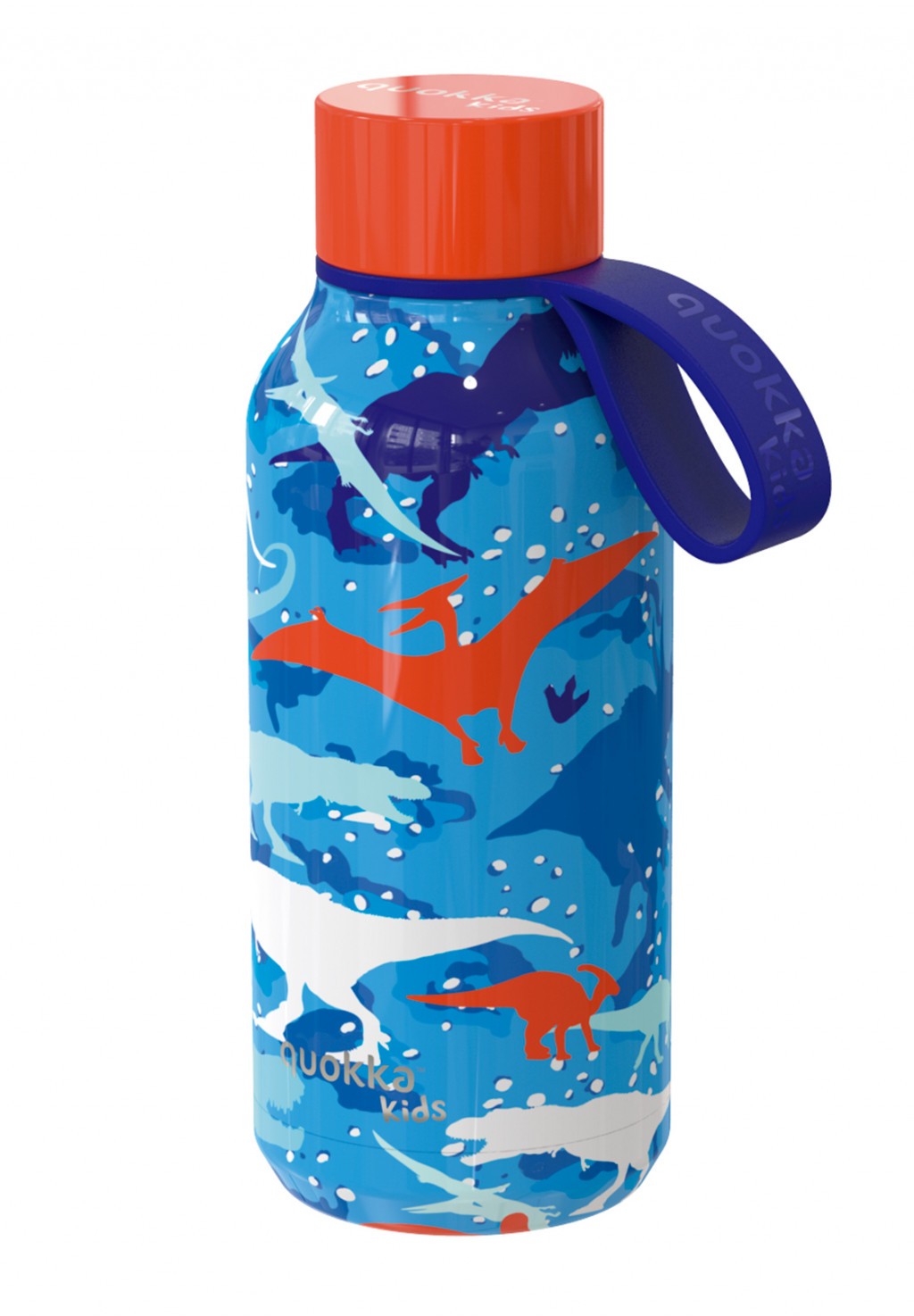 Quokka Nerezová termofľaša Solid Kids s pútkom Dinosaur 330 ml