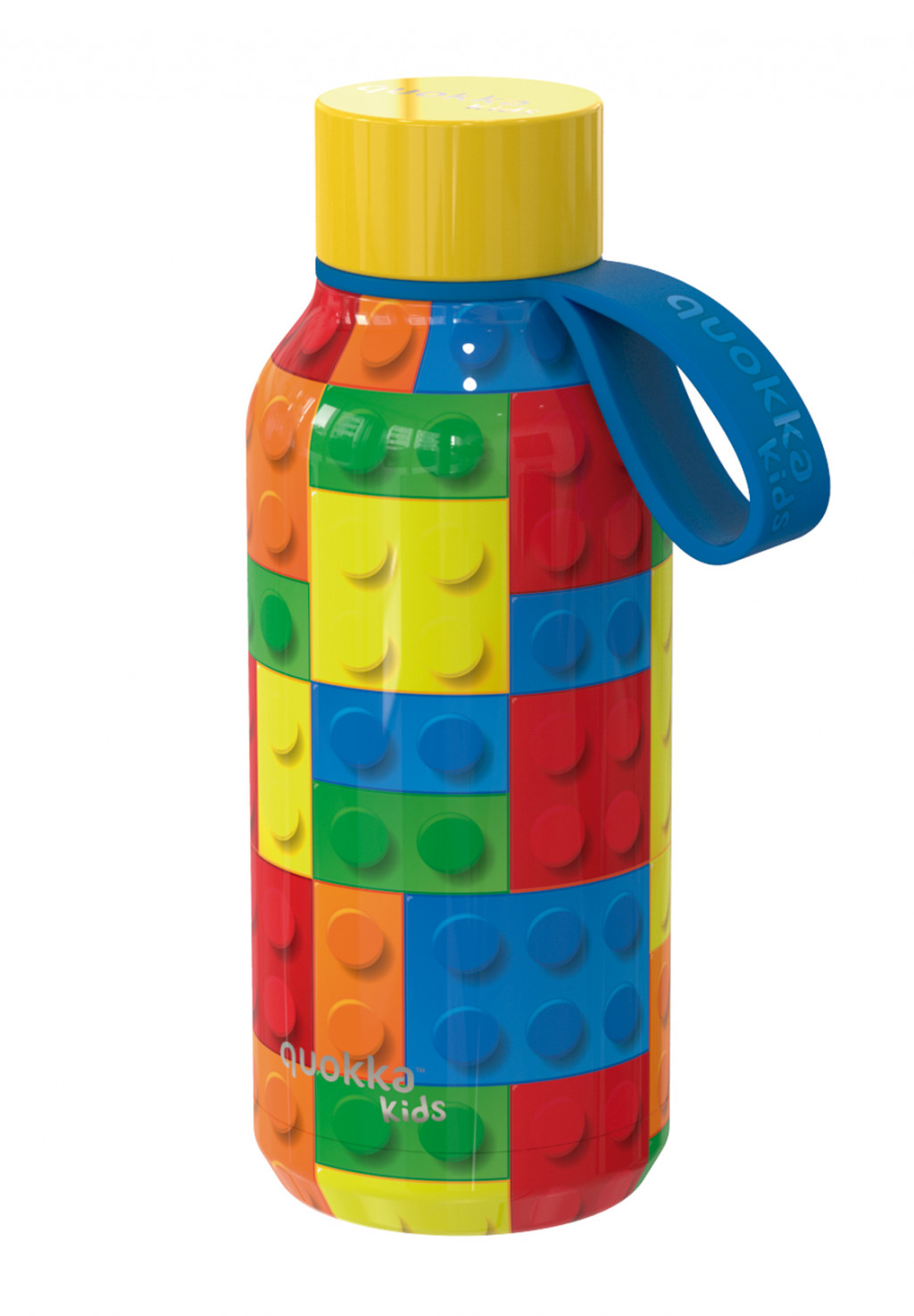 Quokka Nerezová termofľaša Solid Kids s pútkom Color Bricks 330 ml