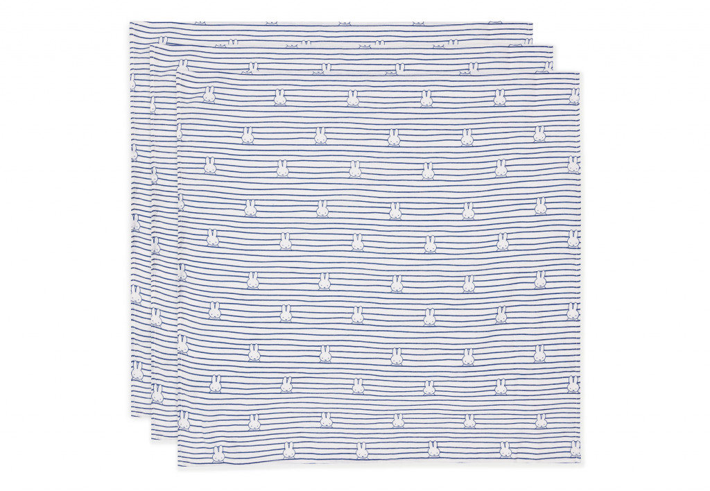 Jollein Plienky 3 ks 70x70 cm Miffy Stripe Navy