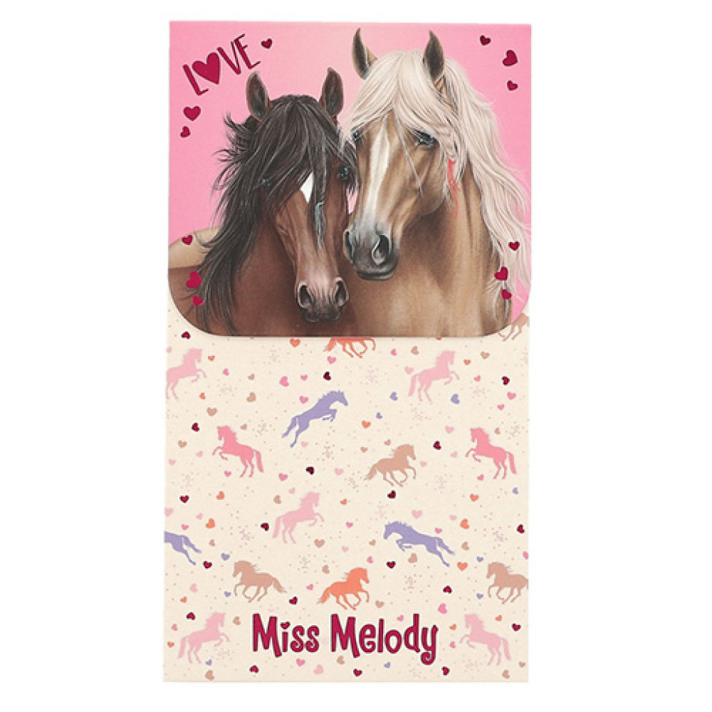 Miss Melody ASST | Zavírací bloček na magnet Miss Melody, Růžový