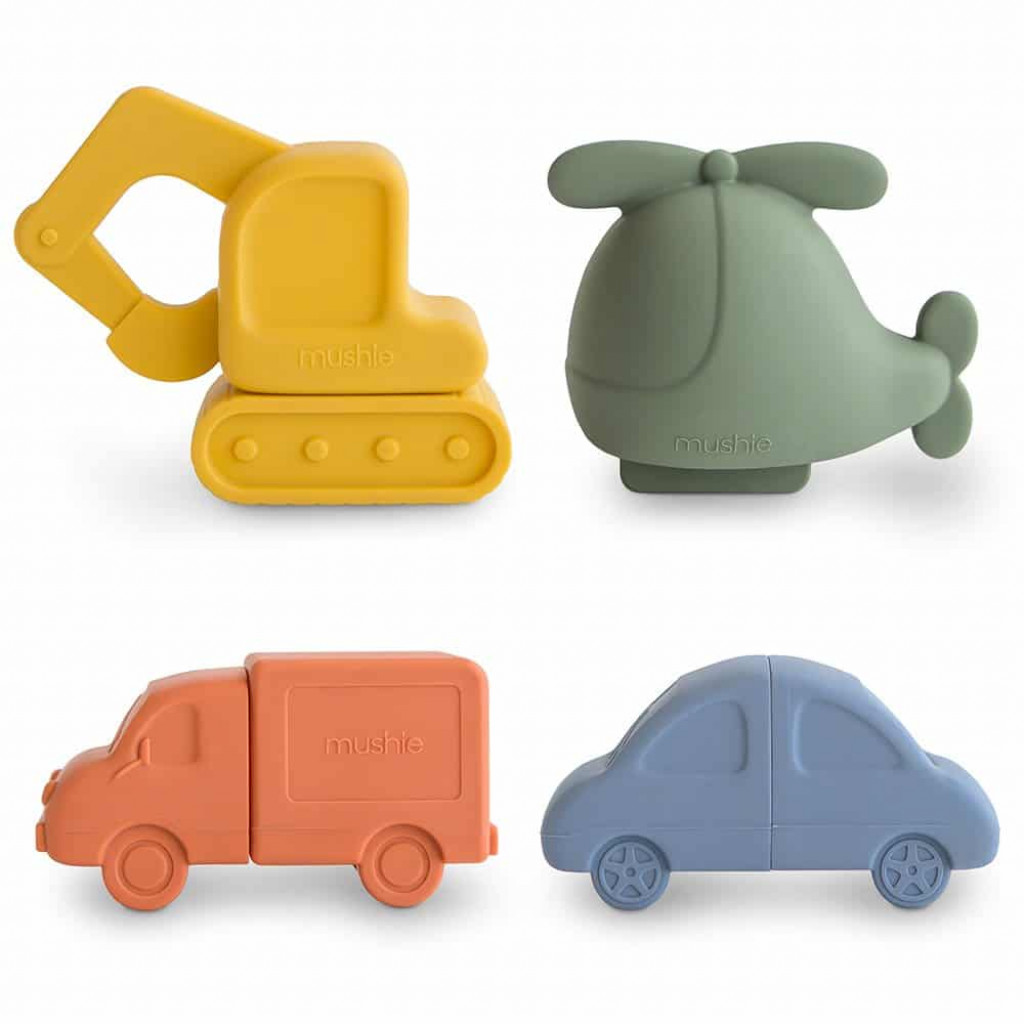 Mushie Set hračiek na kúpanie mushie - vehicles