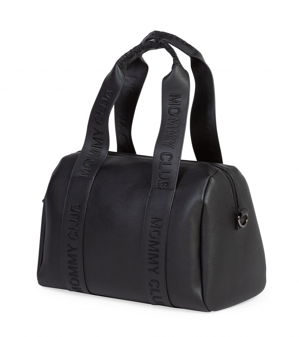 Childhome Prebaľovacia taška Mommy Club Signature Vegan Leather Black