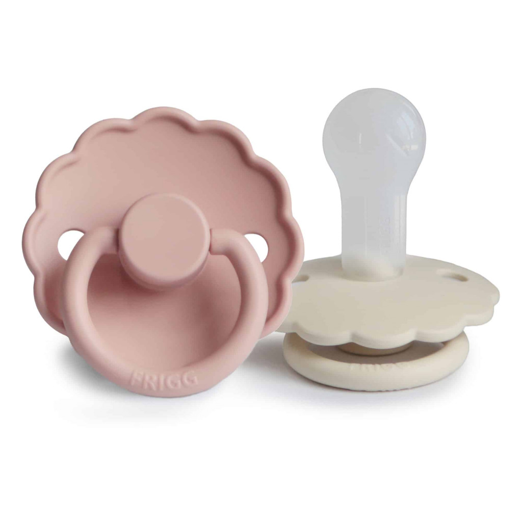 Frigg Dvojbalenie cumlíkov frigg daisy blush/ cream, +6m, silikón