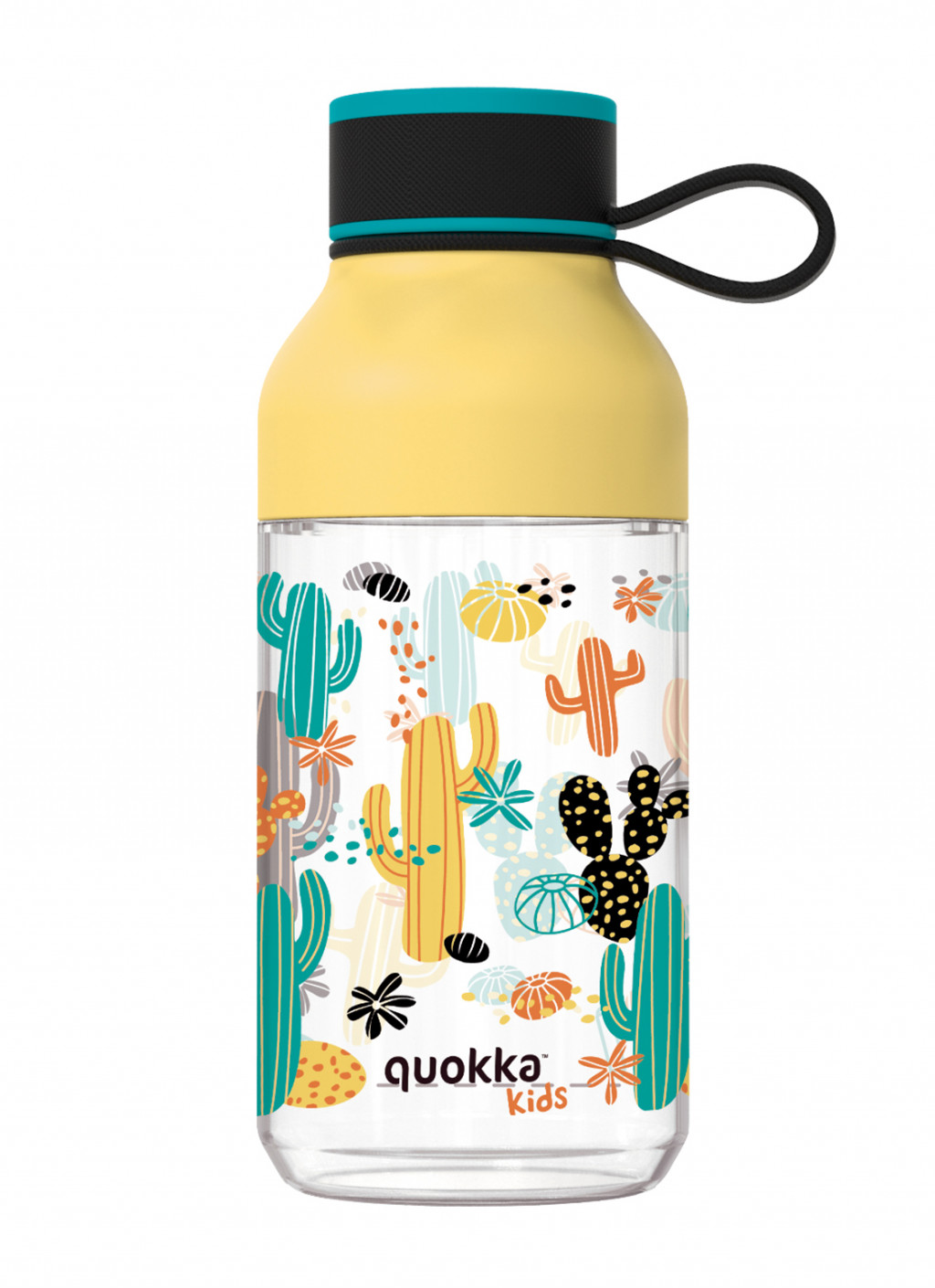 Quokka Plastová fľaša Ice Kids s pútkom Cactus 430 ml