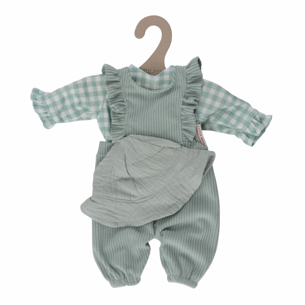 Little Dutch Oblečenie pre bábiku Baby Green Check