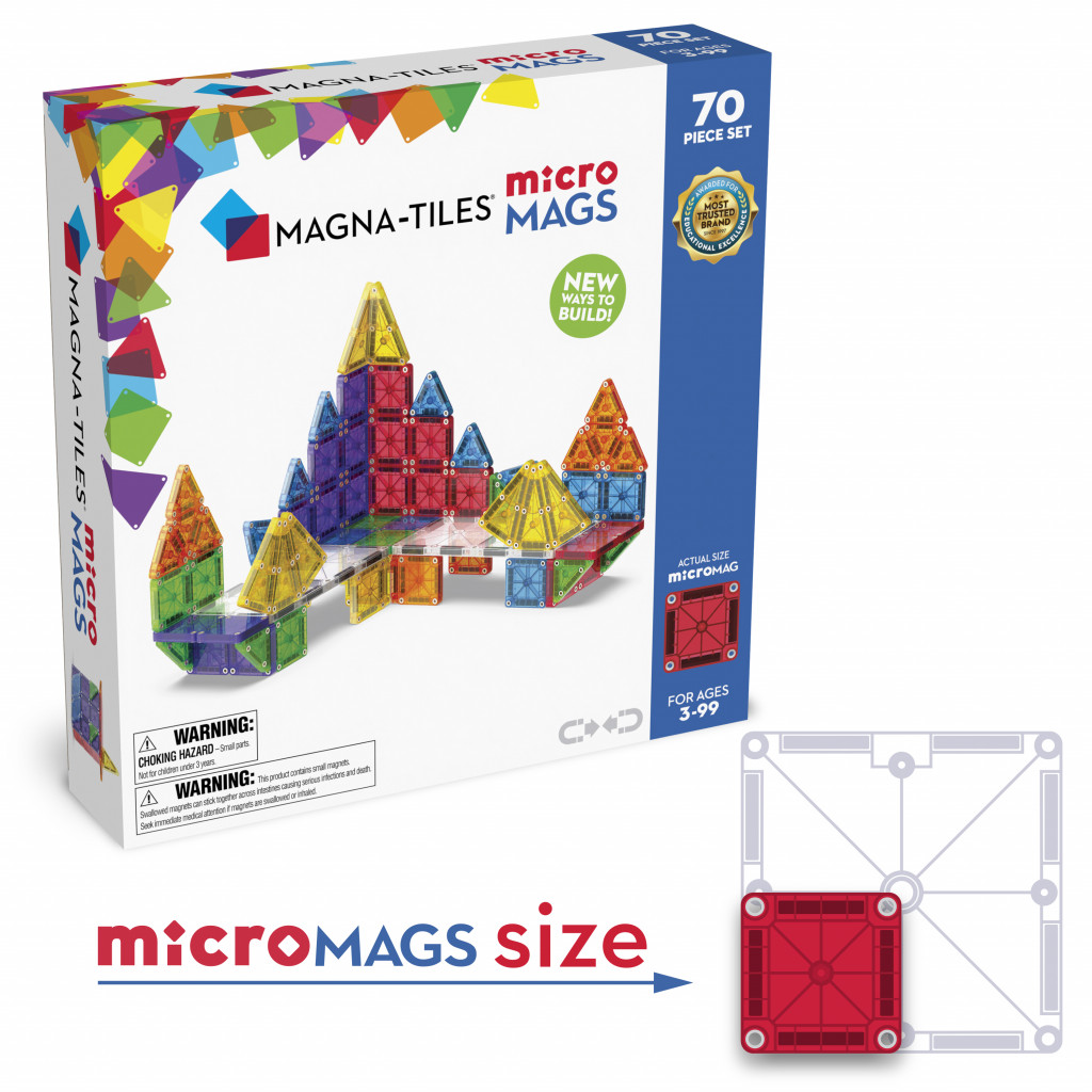 Magna-Tiles Magnetická stavebnica microMAGS Deluxe Set 70 dielov