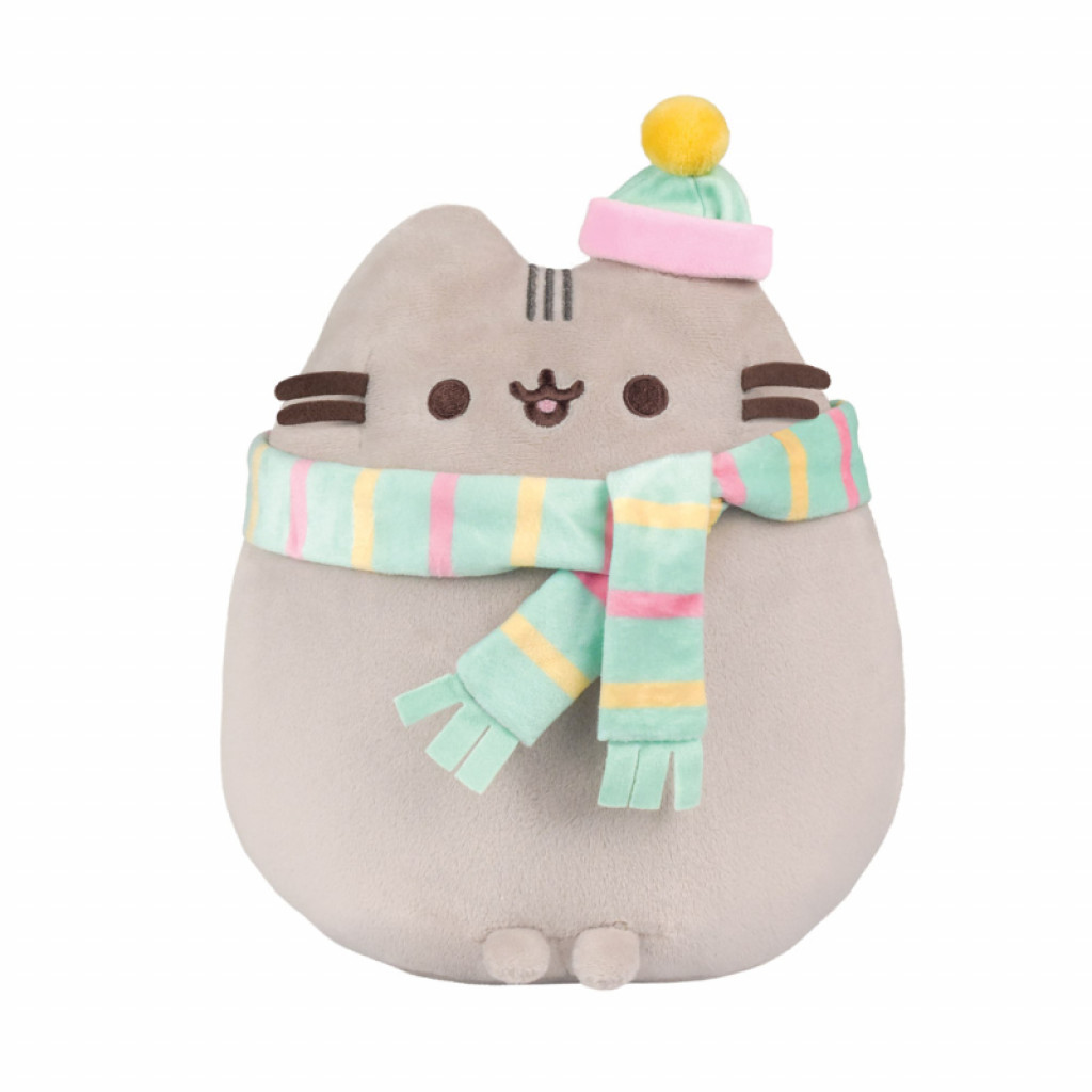 Aurora Plyšová mačička Pusheen s čiapkou a šálom - Pusheen - 26 cm