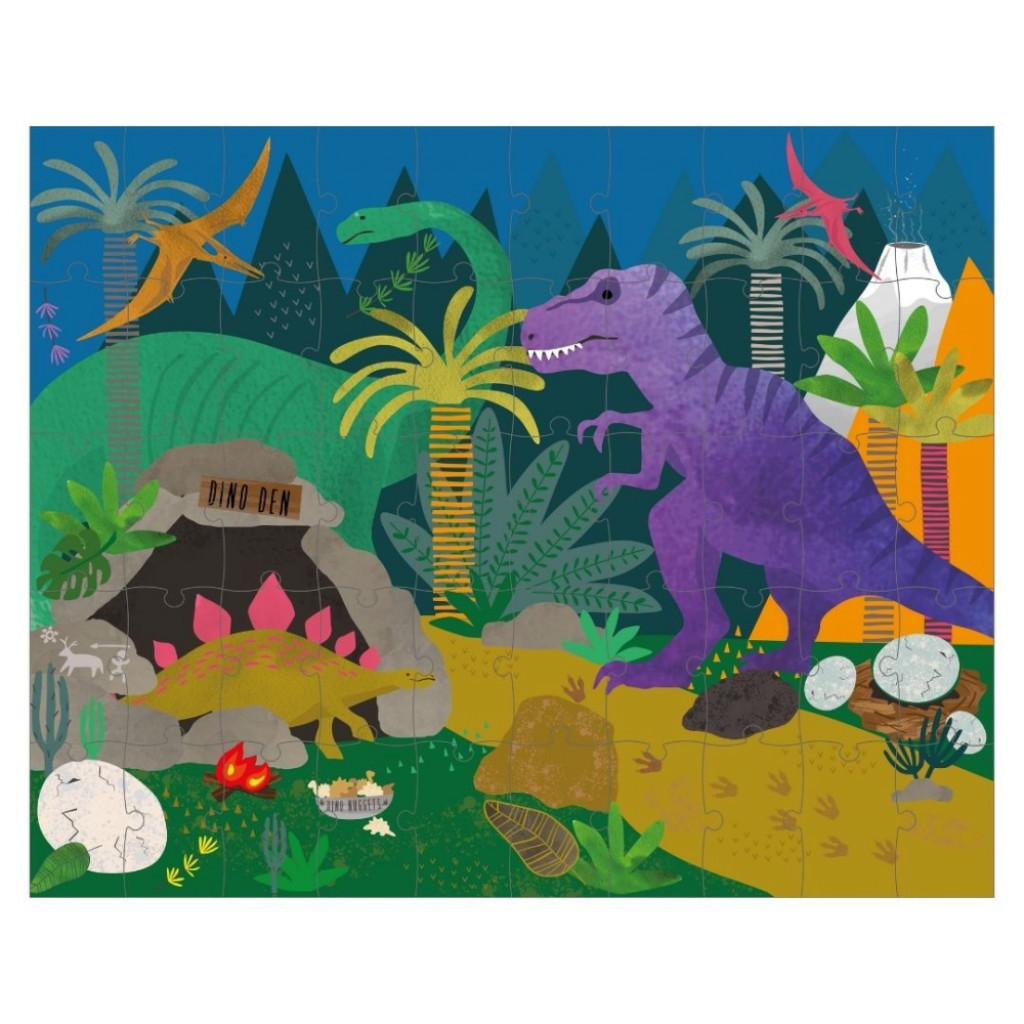 Floss&Rock Pohyblivé puzzle 50ks Dinosaurus