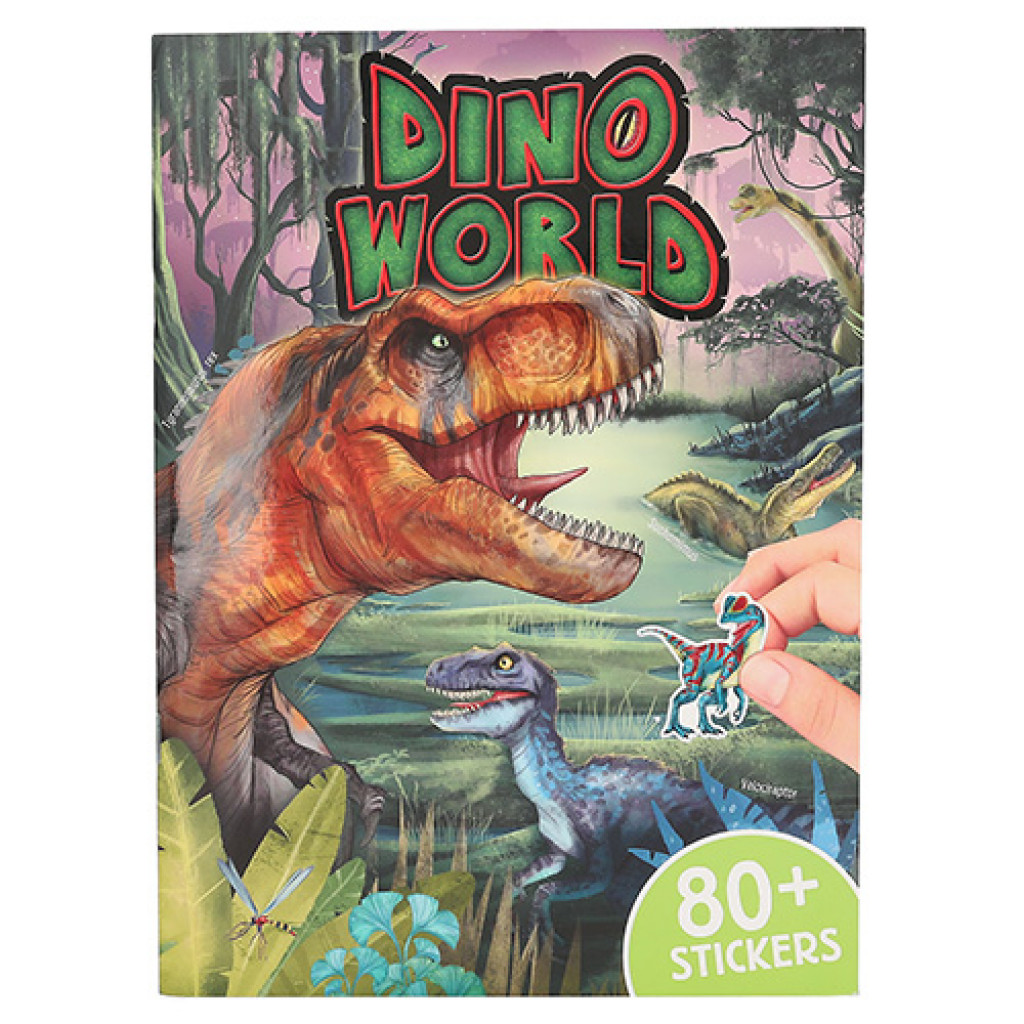 Dino World Samolepkový sešit Dino World, 80+ samolepek