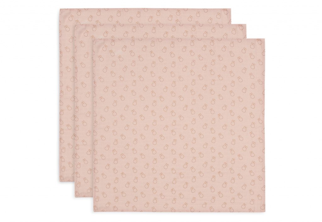 Jollein Plienky 3 ks 70x70 cm Miffy Silhouettes Wild Rose