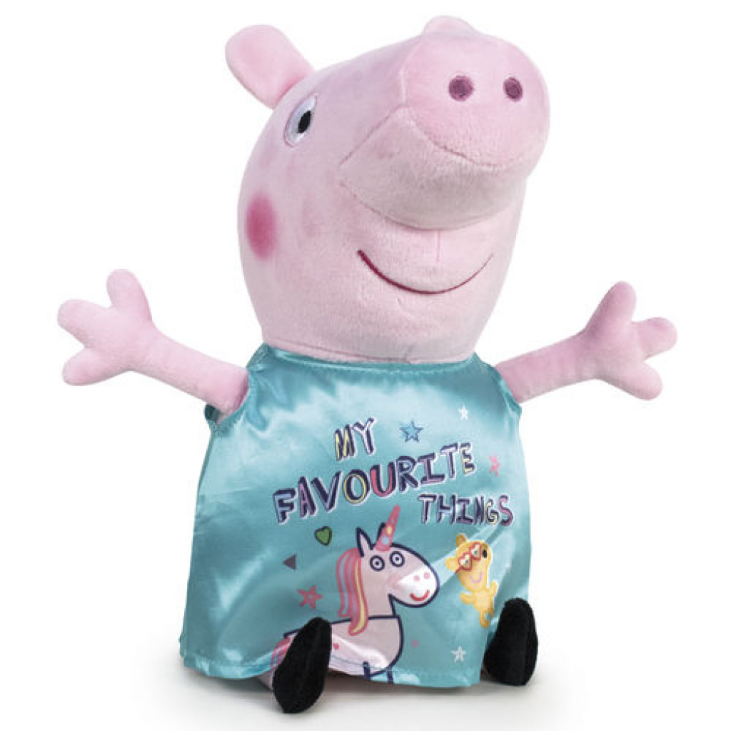 Aurora Plyšové prasiatko tyrkysové s jednorožcom - Prasiatko Peppa Magic (20 cm)