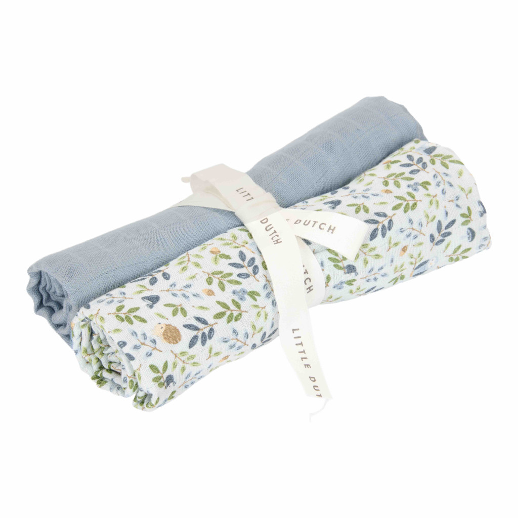 Little Dutch Plienky 70x70cm Forest Adventure & Denim Blue 2 ks