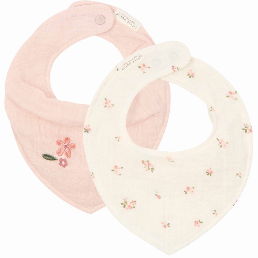 Little Dutch Podbradník bandana Fairy Blossom & Blossom 2 ks