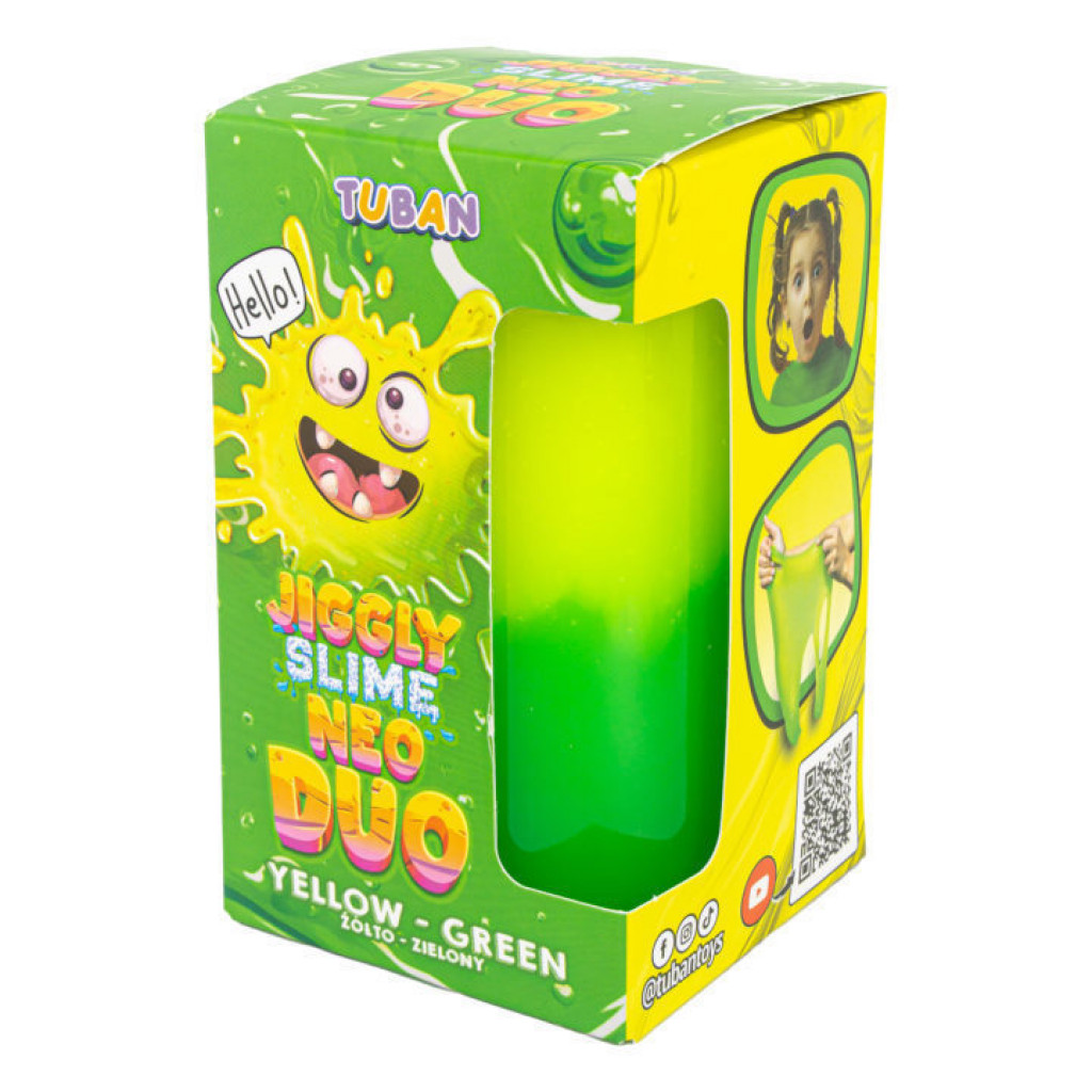 TUBAN Jiggly Slime Sliz NEO DUO žlto zelený 430 g