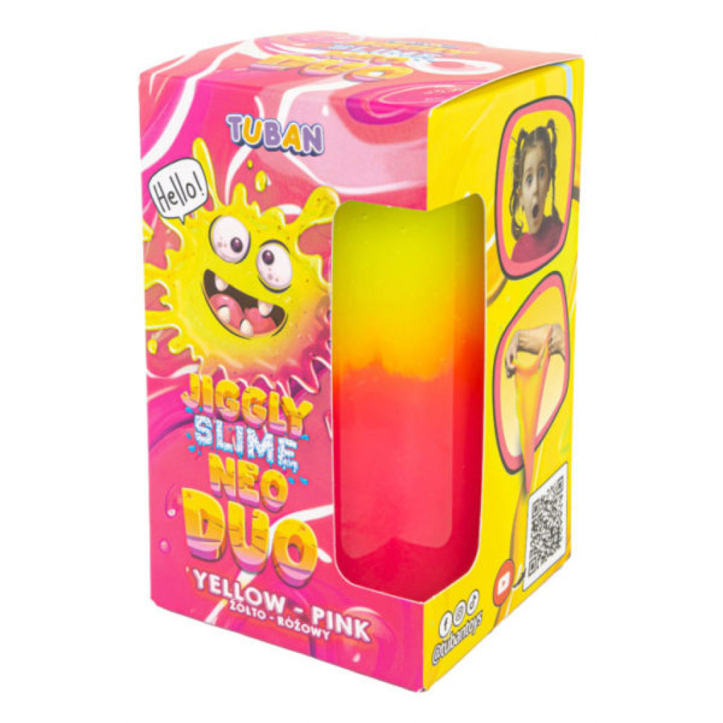 TUBAN Jiggly Slime Sliz NEO DUO žlto ružový 430 g