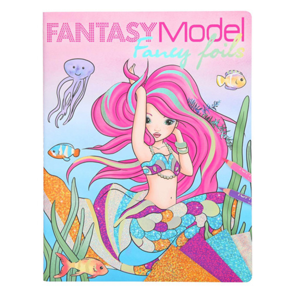 Top Model Omalovánky Fantasy Model, Mořská panna, třpytivé fólie