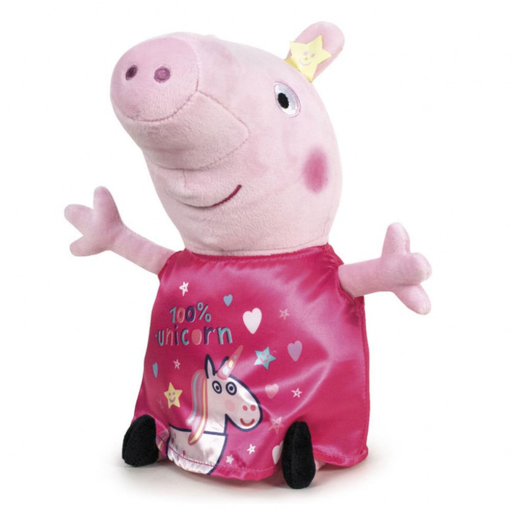 Aurora Plyšové prasiatko ružové s jednorožcom - Prasiatko Peppa Magic (20 cm)