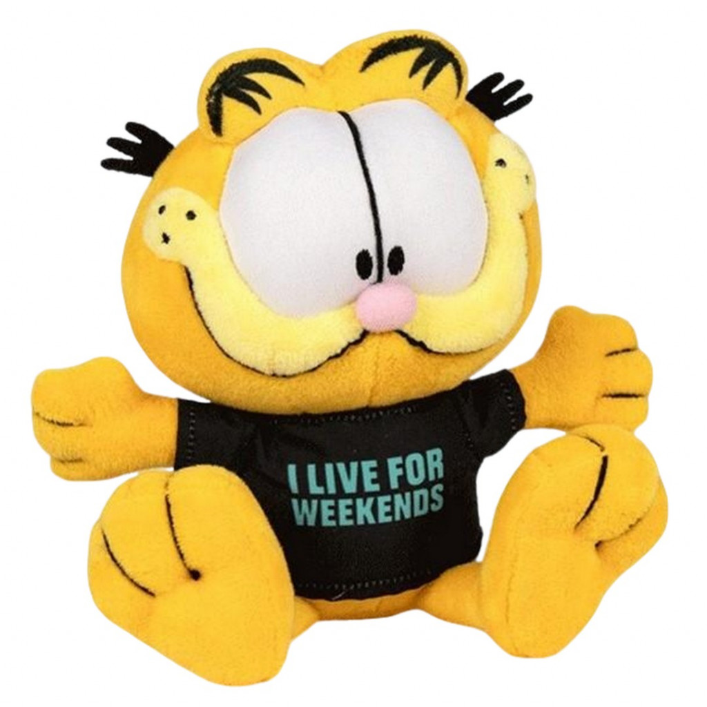 Aurora Plyšový Garfield sediaci - I Live for Weekends - Garfield - 25 cm