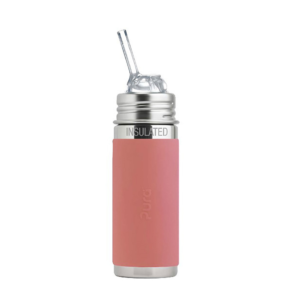 Pura TERMO fľaša so slamkou 260ml (Rose)