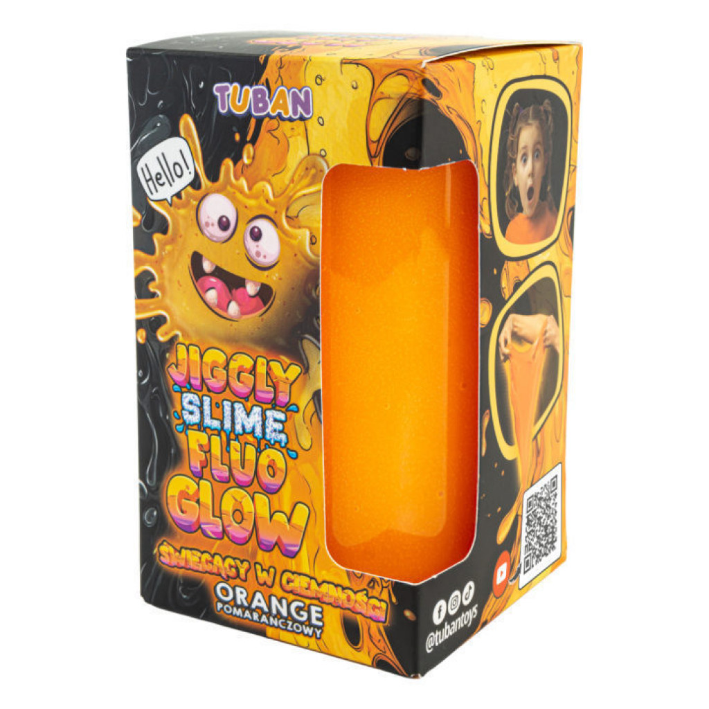 TUBAN Jiggly Slime Sliz Fluo Glow oranžový 430 g