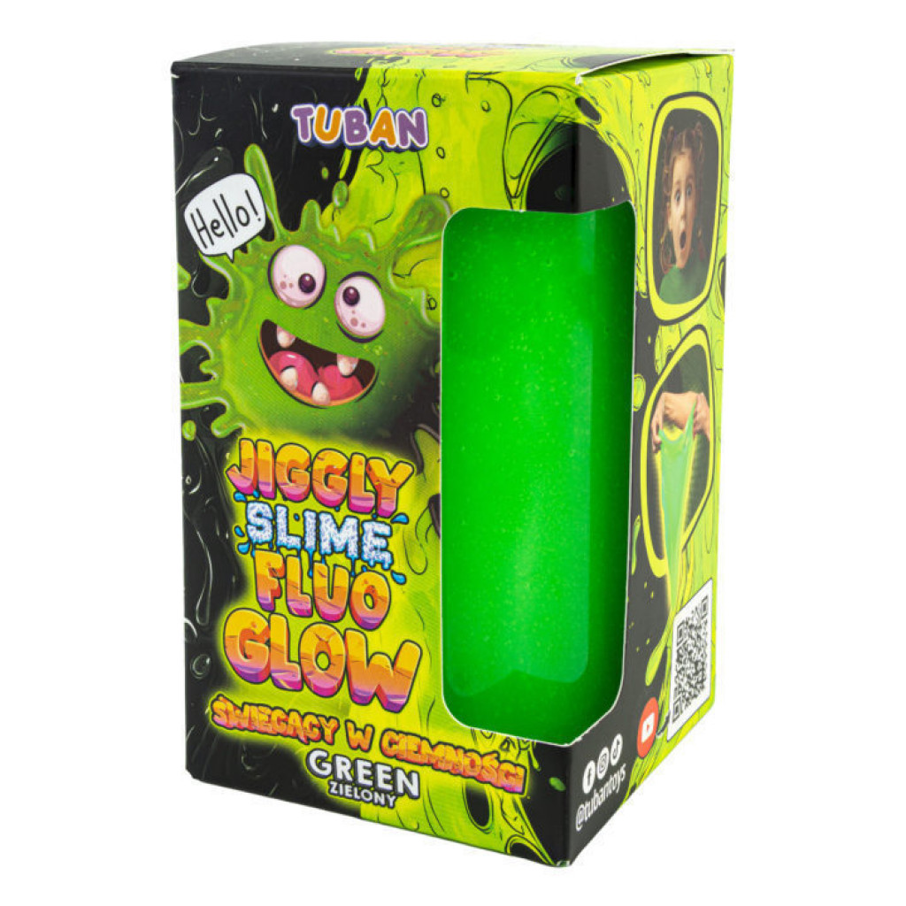 TUBAN Jiggly Slime Sliz Fluo Glow zelený 430 g