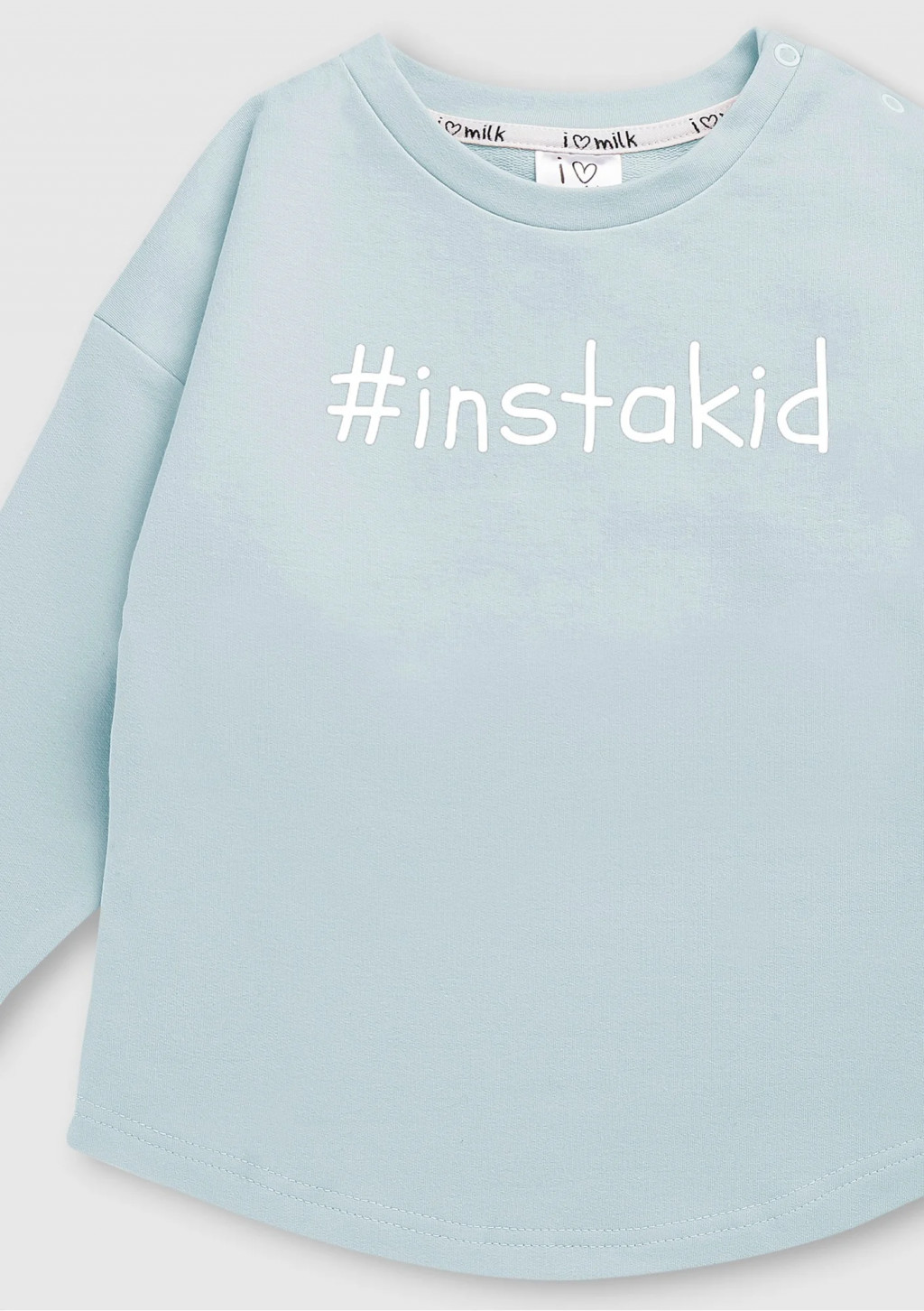 I love milk Light blue kids sweatshirt "instakid"