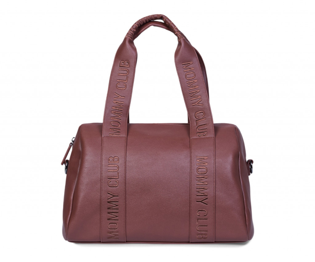 Childhome Prebaľovacia taška Mommy Club Signature Vegan Leather Dark Brown