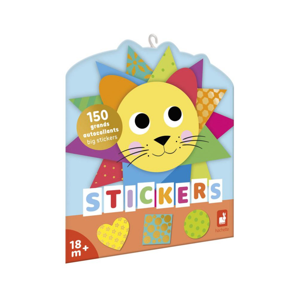 Janod Stickers Samolepky Geometrické tvary 150 ks od 1,5 roka