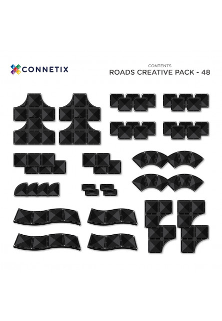 Magnetická stavebnica - Creative Roads Pack 48 ks