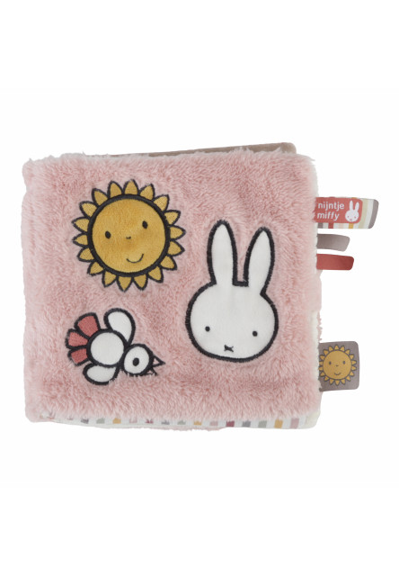 Textilná knižka s aktivitami králiček Miffy Fluffy Pink Little Dutch