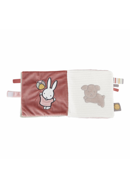 Textilná knižka s aktivitami králiček Miffy Fluffy Pink