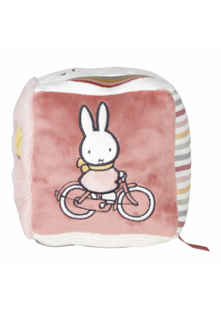 Kocka textilný králiček Miffy Fluffy Pink