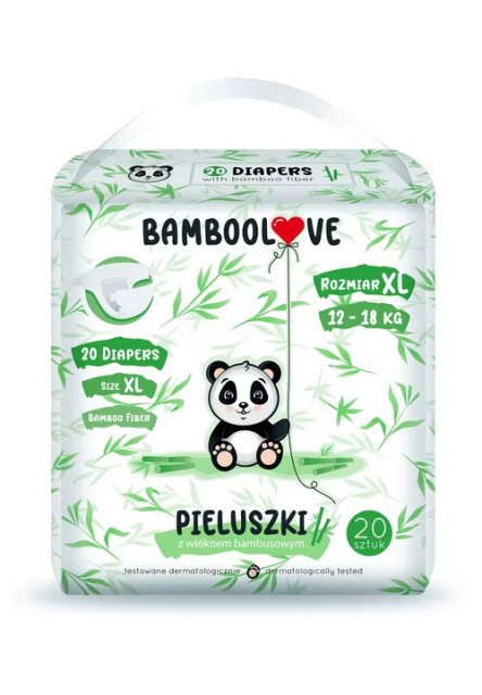 Plienky jednorazové bambus veľ. XL 12-18 kg 20 ks