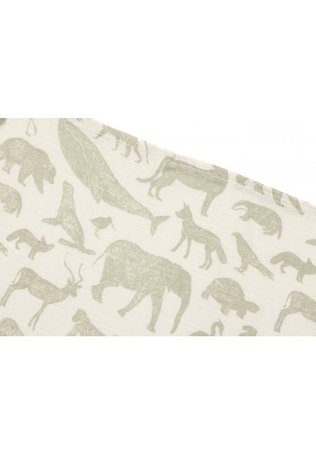 Plienky 3 ks 70x70 cm Animals Olive Green